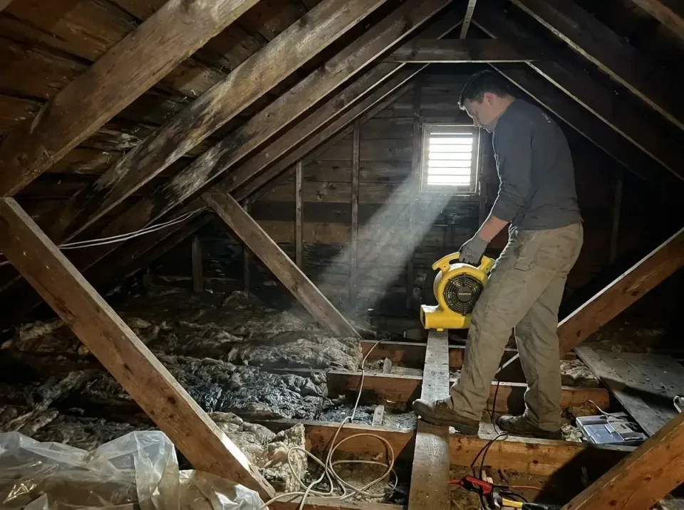 attic-water-damage-drying-proc-007 — frequently asked questions, Emergency Water Extraction & 24/7 Flood Response in Pinckne…
